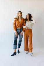 The Puth Straight Leg Sweater Pant in Rust