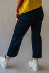The Sitka Corduroy Wide Leg Crop Pants in Navy