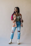 The Hazen Oversized Plaid Shacket in Brick