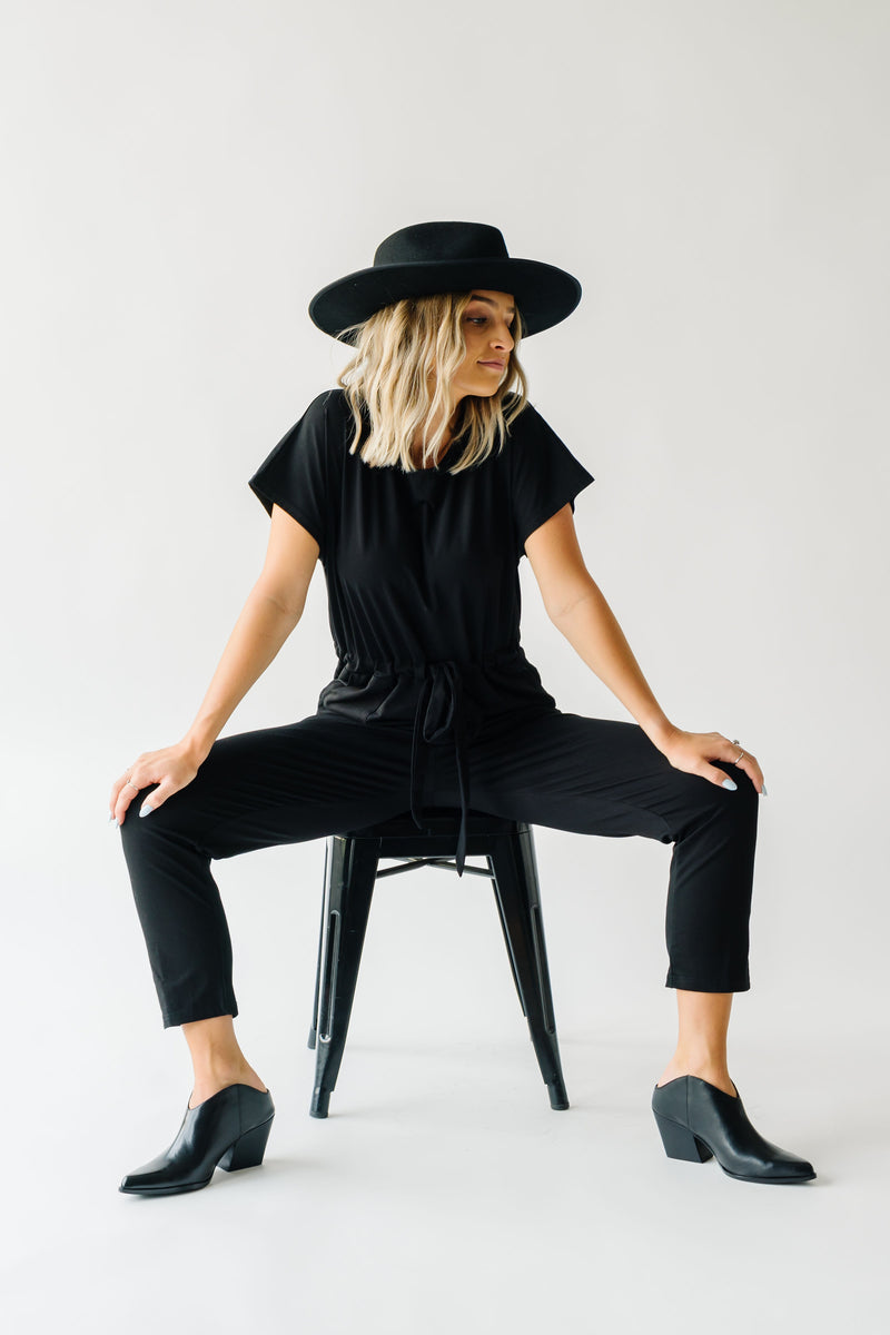 Piper & Scoot: The Bianca Cinch Jumpsuit in Black