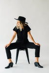 Piper & Scoot: The Bianca Cinch Jumpsuit in Black