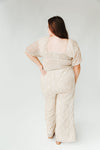 The Raceland Velvet Detail Jumpsuit in Taupe