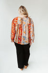 The Reginald Patterned Blouse in Cream