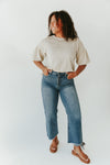 The Beaumont Bubble Sleeve Blouse in Stone