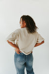 The Beaumont Bubble Sleeve Blouse in Stone