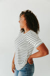 The Sunmore Stripe Tee in Ivory + Black