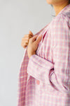 The Zuben Gingham Blazer Jacket in Pink