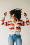 The Kelowna Scalloped Cardigan in Red Multi