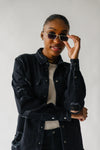 The Distressed Vegas Jacket in Black Denim