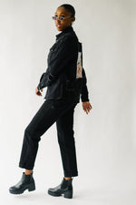 The Distressed Vegas Jacket in Black Denim