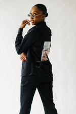 The Distressed Vegas Jacket in Black Denim