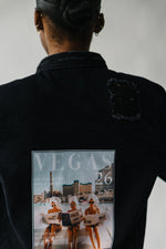 The Distressed Vegas Jacket in Black Denim