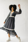The Yelinda Lace Detail Midi Dress in Black