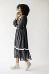 The Yelinda Lace Detail Midi Dress in Black