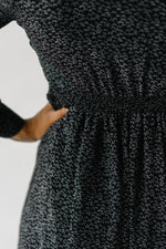 The Yelinda Lace Detail Midi Dress in Black