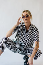 The Bryce Checkered Pants in Black