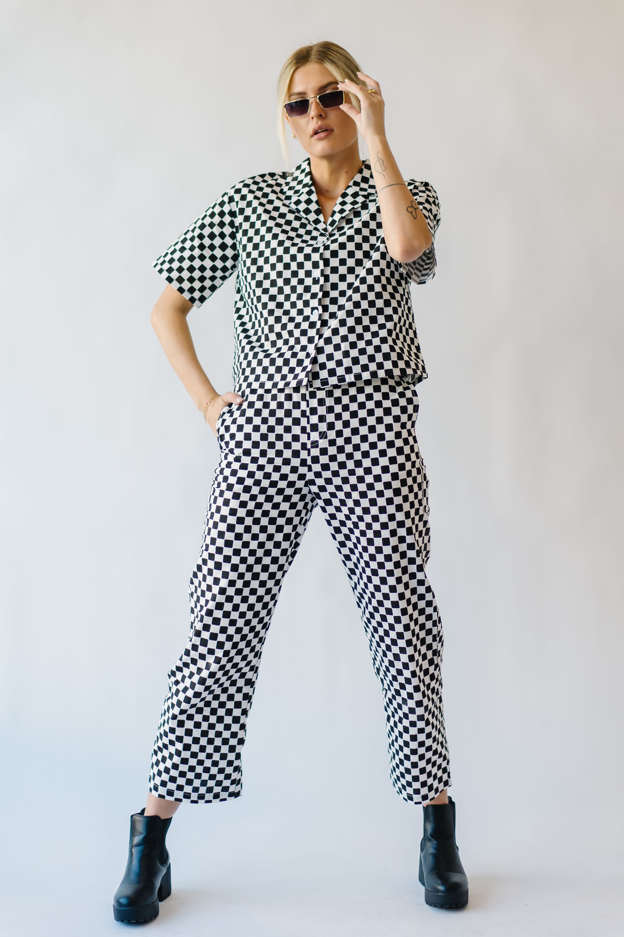 The Bryce Checkered Pants in Black – Piper & Scoot