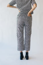The Bryce Checkered Pants in Black