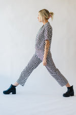 The Bryce Checkered Pants in Black