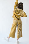 The Isaac Pullover in Gold Velvet