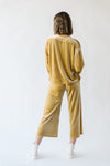 The Isaac Pullover in Gold Velvet