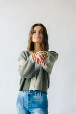 The Broman Patchwork Cardigan in Sage