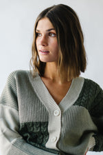 The Broman Patchwork Cardigan in Sage