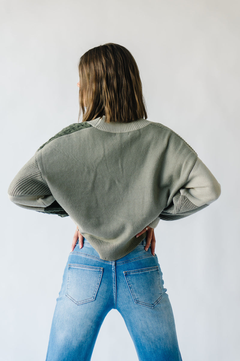 The Broman Patchwork Cardigan in Sage