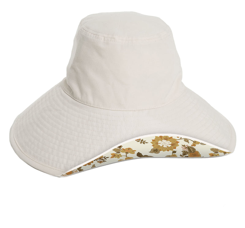 The Wide Brim Hat in Antique White