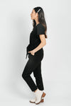 Piper & Scoot: The Bianca Cinch Jumpsuit in Black