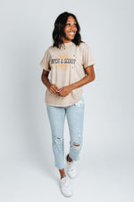 Piper & Scoot: Sun Graphic Tee in Sand
