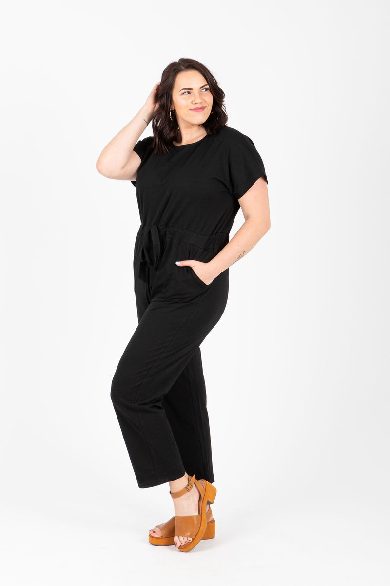 Piper & Scoot: The Bianca Cinch Jumpsuit in Black