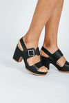 Kork-Ease: San Carlos Sandal in Black (SHIPS IN 2 WEEKS)