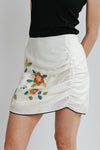 The Elmer Embroidered Skirt in Cream
