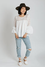 The Pixton Lace Detail Blouse in White
