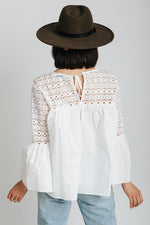 The Pixton Lace Detail Blouse in White