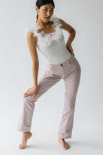 The Mcallister Straight Leg Jeans in Pale Mauve