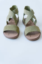 SOREL: Ella II Sandal in Olive Shade + Chalk
