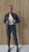 The Distressed Vegas Jacket in Black Denim