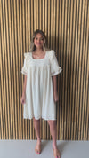The Rowena Ruffle Detail Dress in Ivory