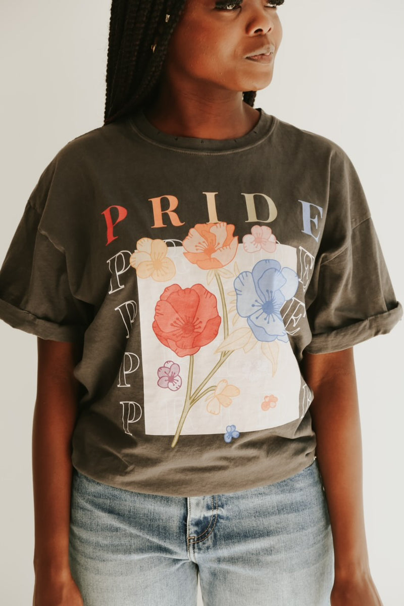 Piper & Scoot: The Pride Graphic Tee in Charcoal