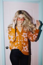 The Jarman Daisy Detail Cardigan in Camel