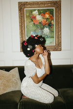 The Raceland Velvet Detail Jumpsuit in Taupe