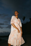 The Bremerton Floral Midi Dress in Blush