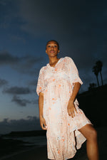 The Bremerton Floral Midi Dress in Blush