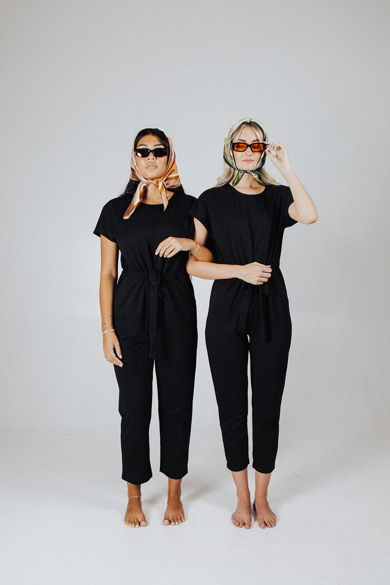 Piper & Scoot: The Bianca Cinch Jumpsuit in Black