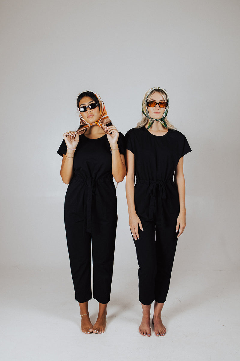 Piper & Scoot: The Bianca Cinch Jumpsuit in Black