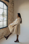 Piper & Scoot: The Adanna Floral Detail Dress in Cream