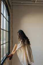 Piper & Scoot: The Adanna Floral Detail Dress in Cream